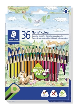 Staedtler Ołówek Kolorowy Noris Upcycled Wood trójkątny (36)